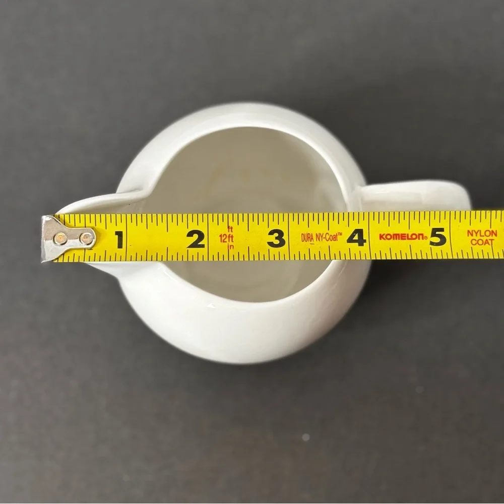 White Ceramic Creamer/Syrup Little Pitcher from IKEA OF SWEDEN LikeNew Farmhouse